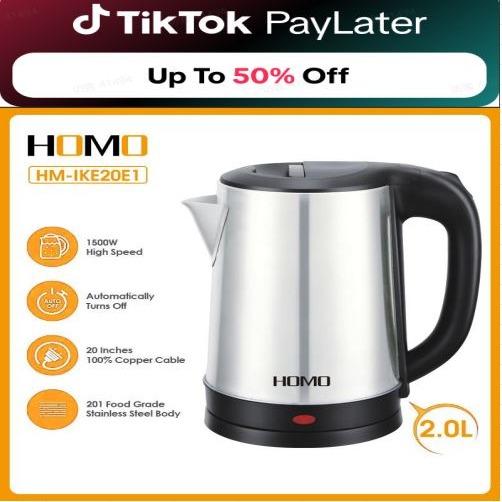HOMO Electric Kettle | IKE20E1 Model | 1500W Power | 220 - 240 V ~ Rated Voltage | 50/60 Hz Frequency