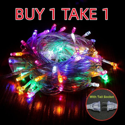 【BUY 1 TAKE 1】Party Event 9 Meter 80 LED Outdoor Party Garland Waterproof Plug / Battery /New Year Home Decoration Fairy / happybirthdayledlightset bending decor vintage christmas lights rgb wall led light led light