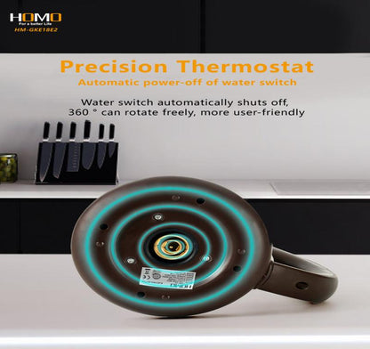 HOMO Electric Kettle 2.0L Glass | MODEL: HM-GKE20E1 |  220 - 240 V ~ Rated Voltage | 50/60 Hz Frequency