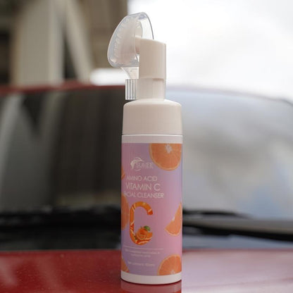 SUKEE Vitamin C BRIGHT FOAM CLEANSER Facial Cleansing Mousse Gentle Foam Vitamin e Deep Cleansing 150ML Non-irritating Oil Control Facial Cleanser for Men and Women All Skin Types Brush Hydrating Skincare Facial Wash Moisture Moisturize Siliconet Hydrate