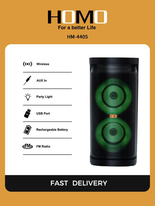 HOMO HM-4405 Speaker with 24W Power and 5.0 BT Version, DC 5V Audio Charging for Smartphone - Chargeable
