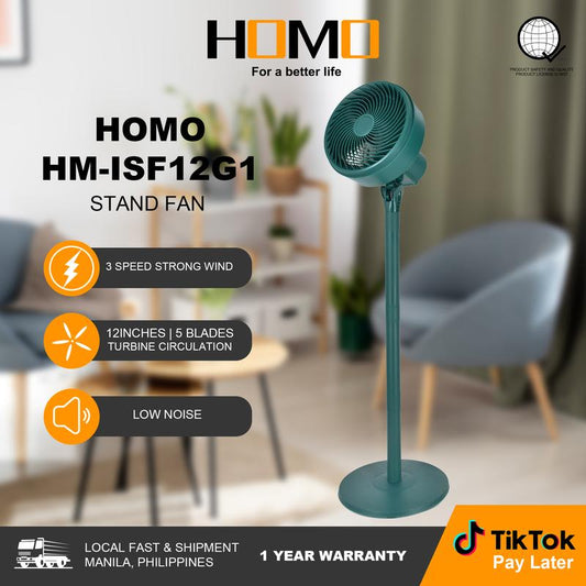 HOMO Circulating Fan (12 inches) | ISF12G1 Model | 75W Output Power | 3 Blades | 3 Speeds