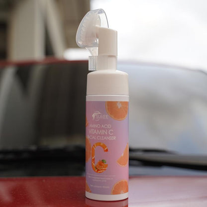 SUKEE Vitamin C BRIGHT FOAM CLEANSER Facial Cleansing Mousse Gentle Foam Vitamin e Deep Cleansing 150ML Non-irritating Oil Control Facial Cleanser for Men and Women All Skin Types Brush Hydrating Skincare Facial Wash Moisture Moisturize Siliconet Hydrate